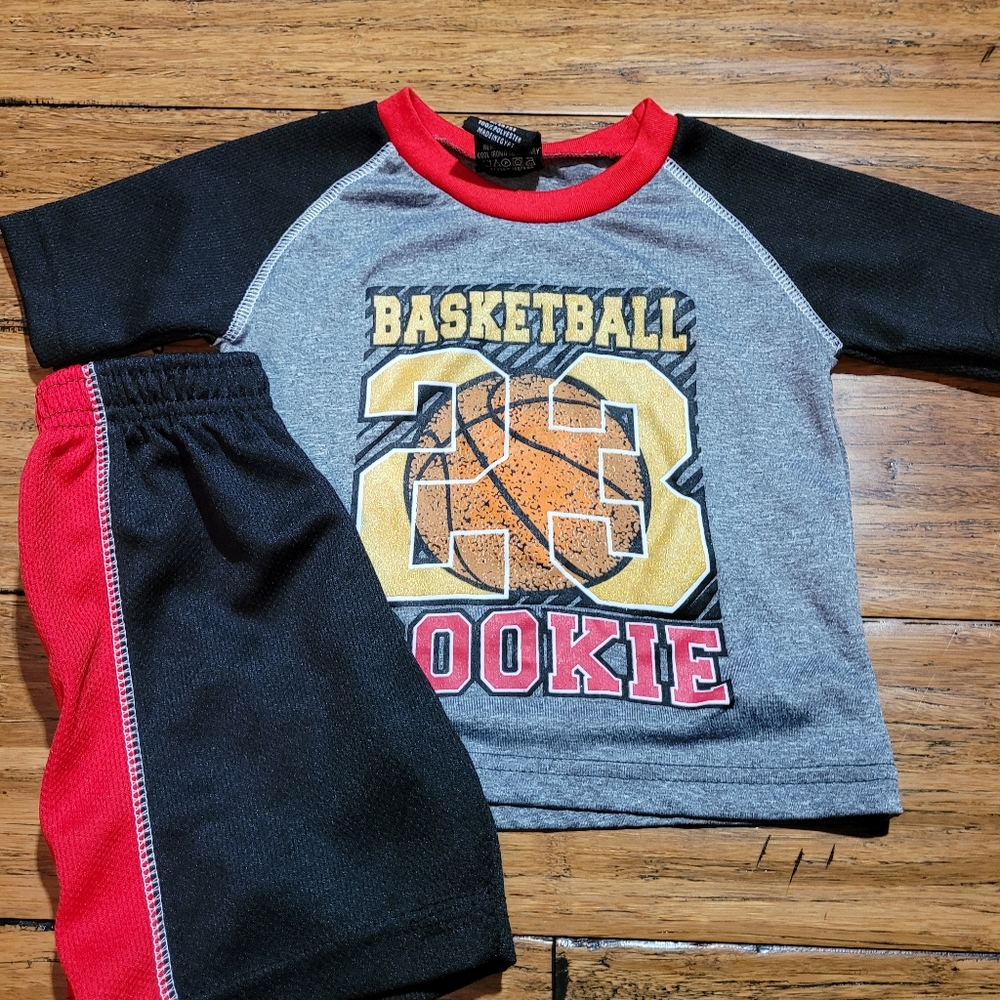 Boys gold basketball rookie outfit